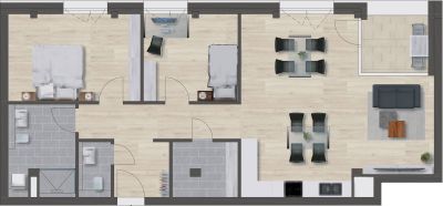 Domizil Reichenbach Fils Bestand - Regelgeschoss Wohnung 1 - 1 bis 4. Obergeschoss
