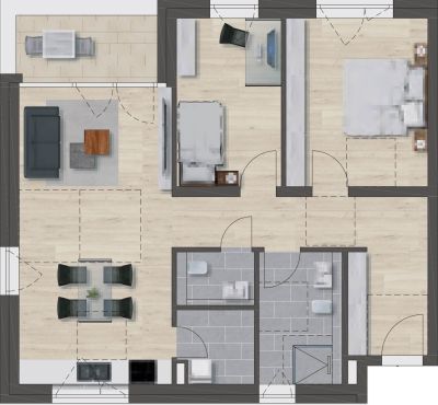 Domizil Reichenbach Fils Haus 3 - Erdgeschoss - Obergeschoss - Wohnung 1