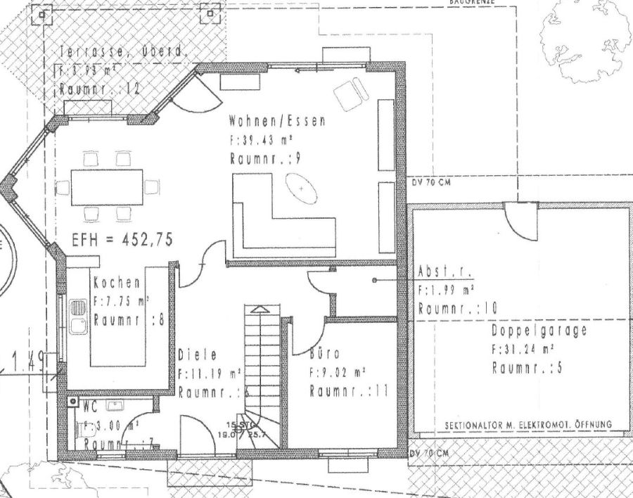 Grundriss Einfamilienhaus - Lichtenwald, Landkreis Esslingen