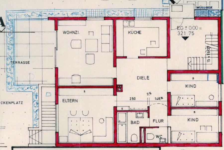 Grundriss freistehendes Mehrfamilienhaus - Plochingen