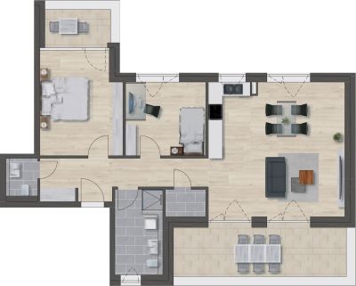 Domizil Reichenbach Fils Haus 3 - Dachgeschoss - Wohnung 2
